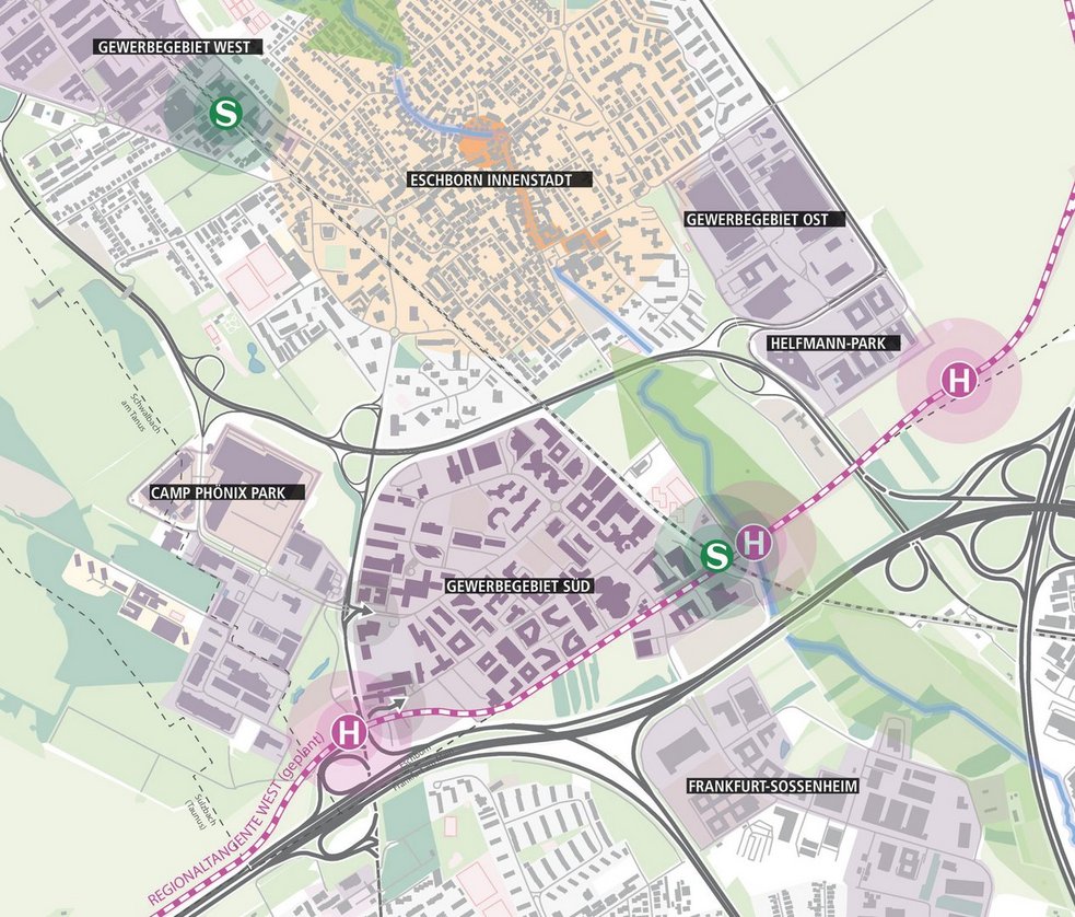 Gewerbegebiet Süd ESCH_SEK_GE_Süd_Einordnung_20000